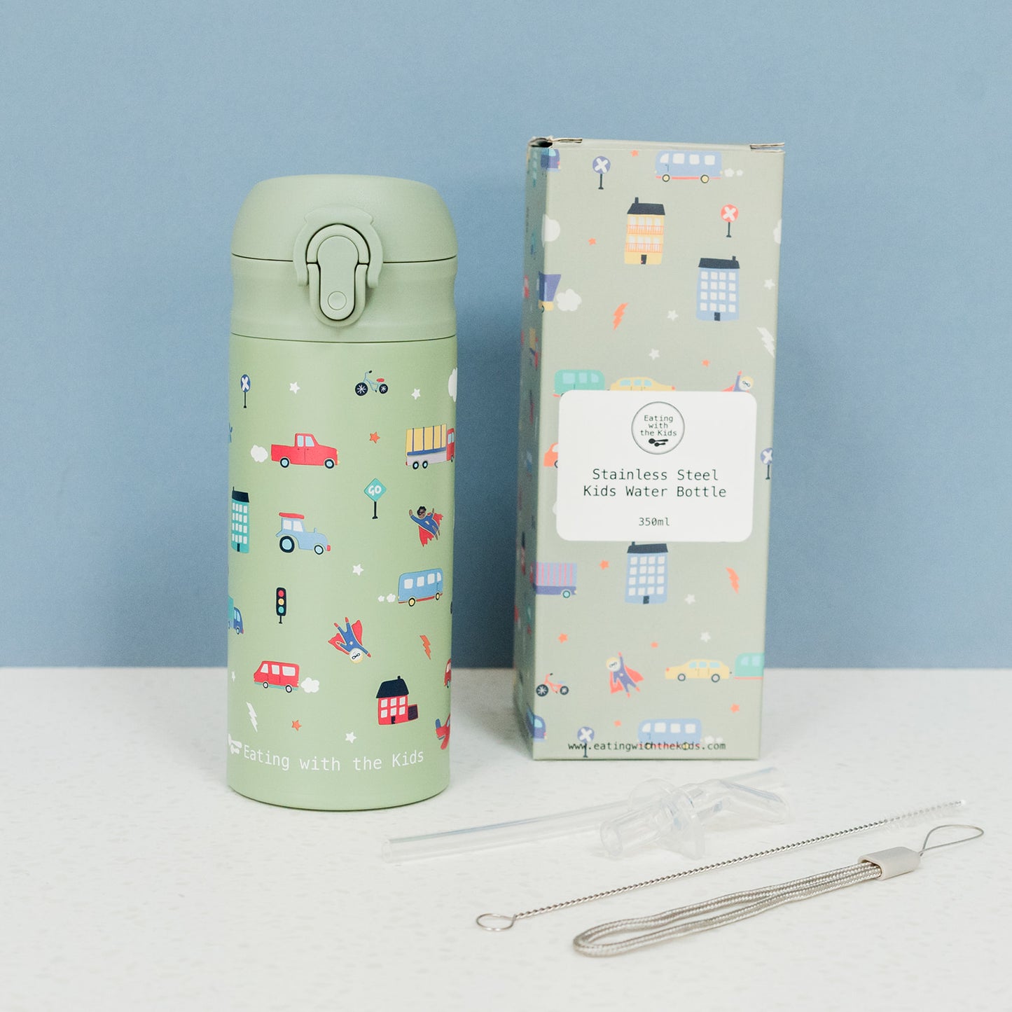 Toddler 350ml Stainless Steel Water Bottle (1+)