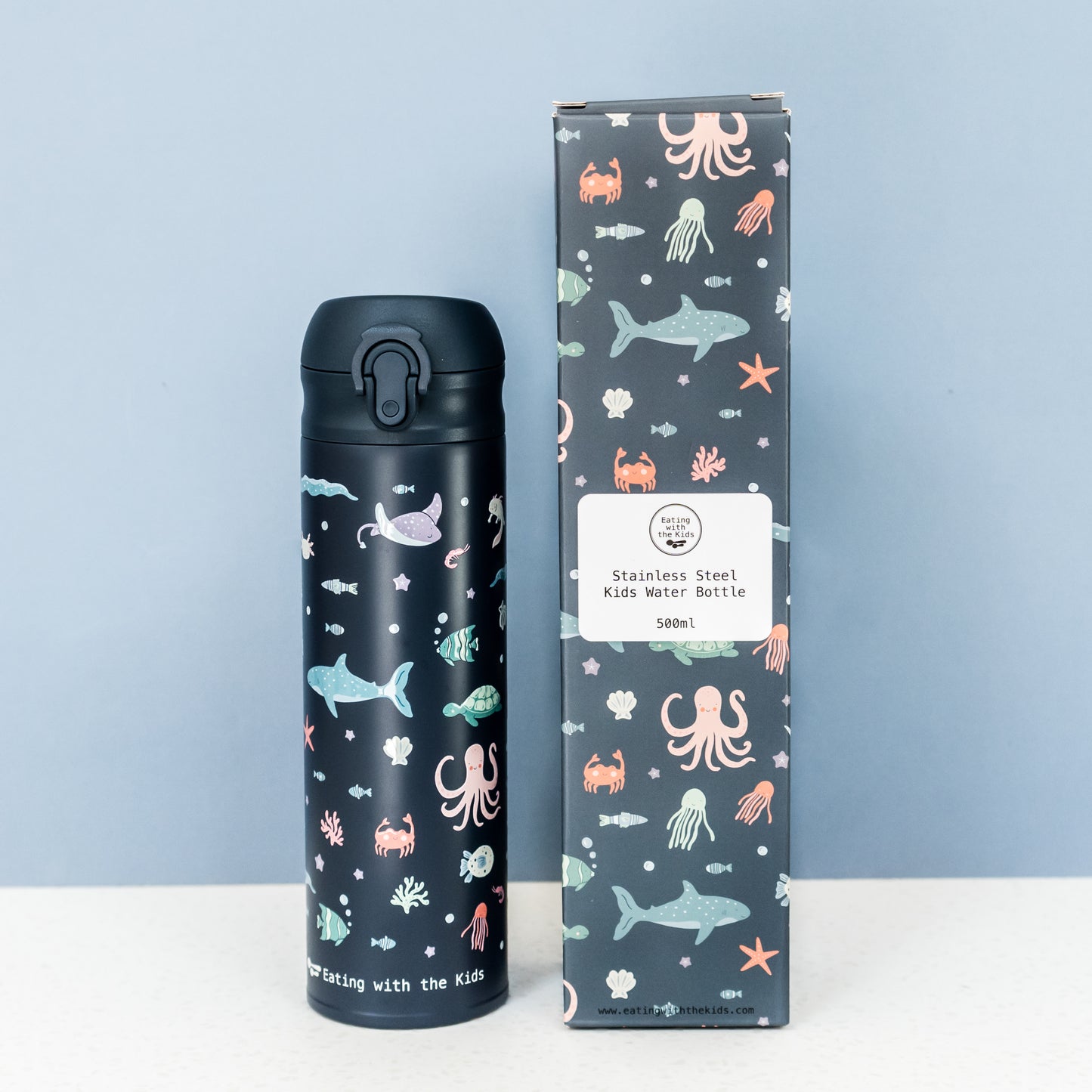 Kids 500ml Stainless Steel Water Bottle (4+)