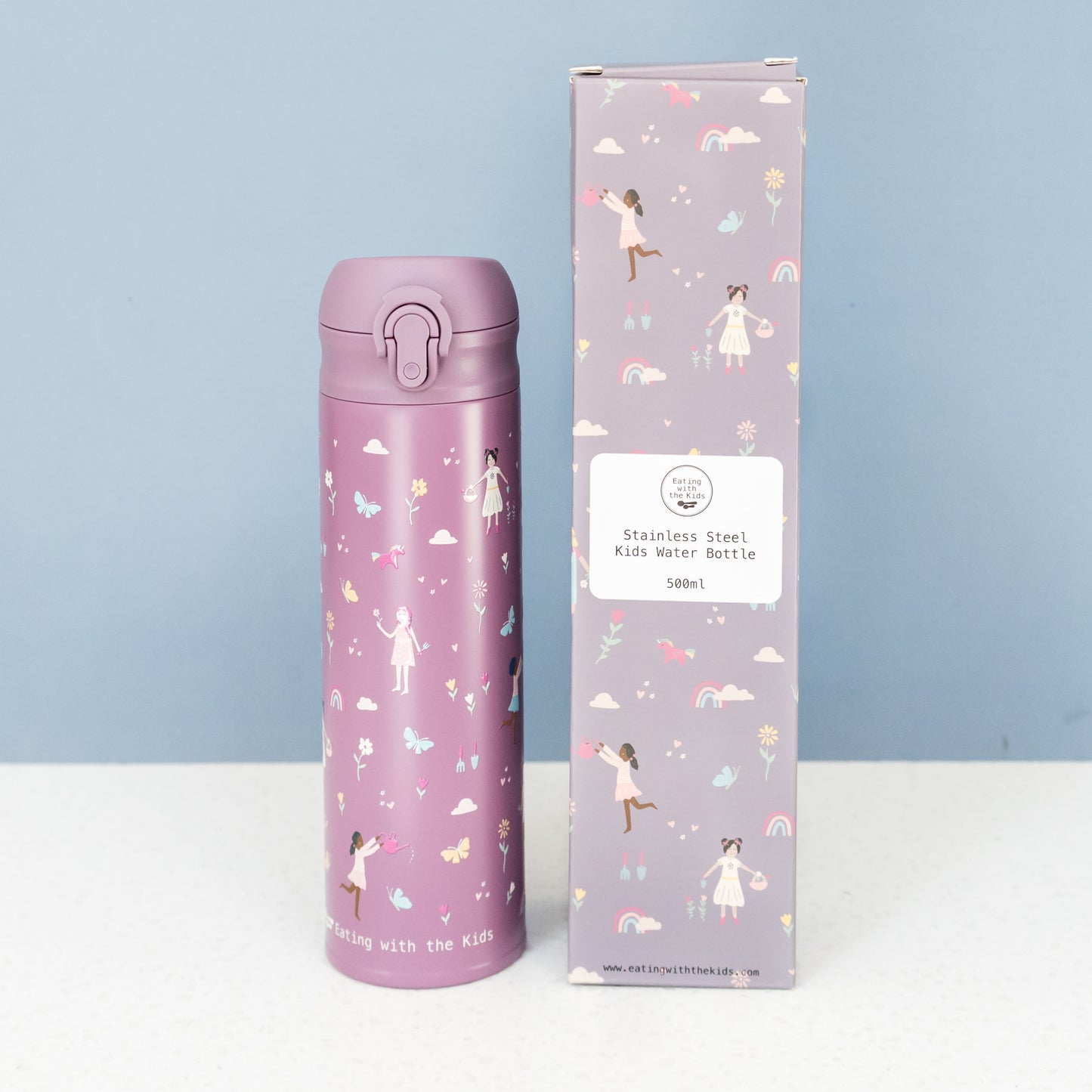 Kids 500ml Stainless Steel Water Bottle (4+)