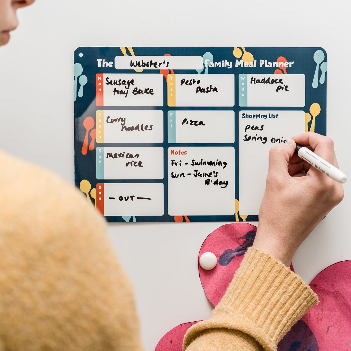 Wipeable Weekly Meal Planner