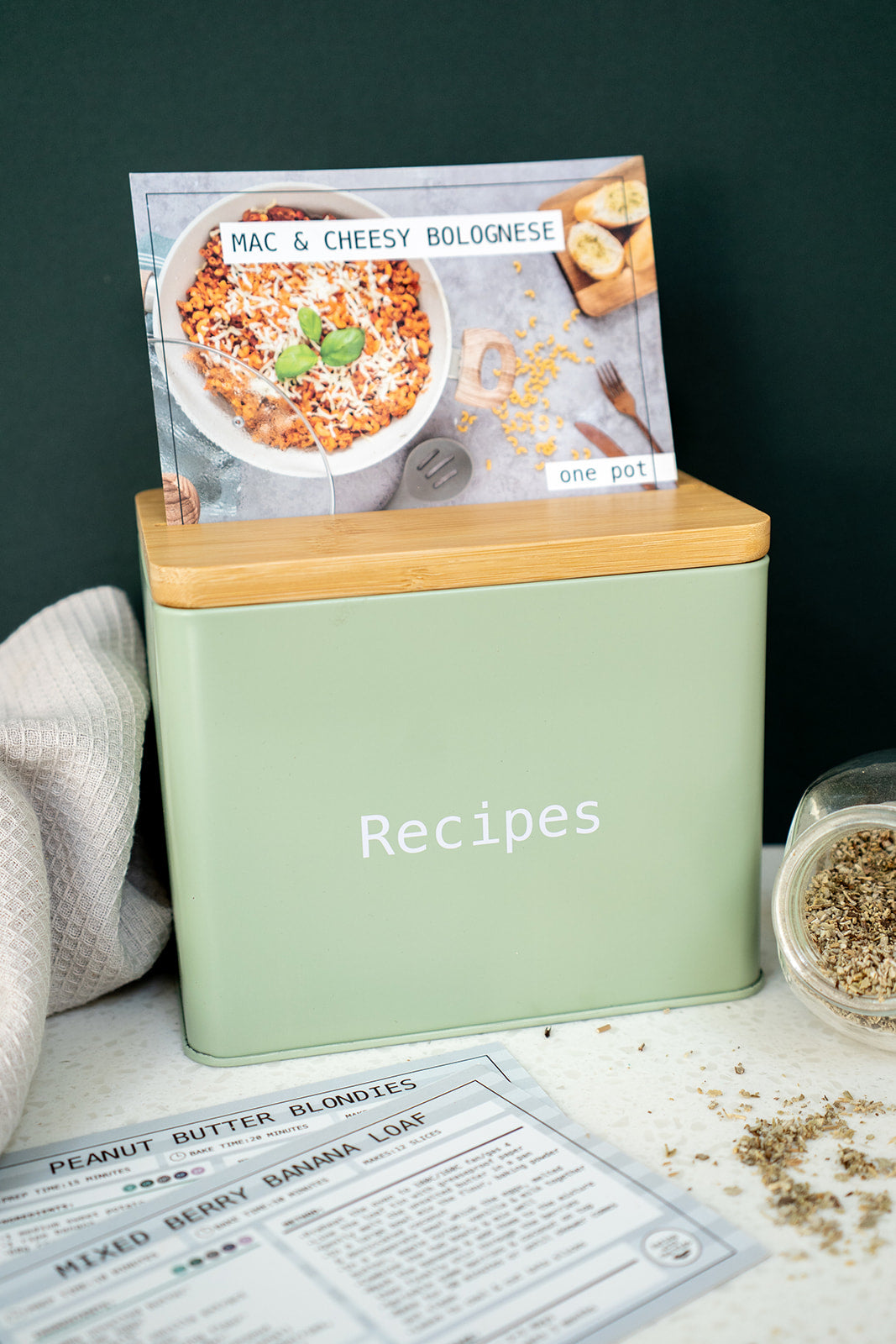 Recipe Card Tin (Dividers Included)