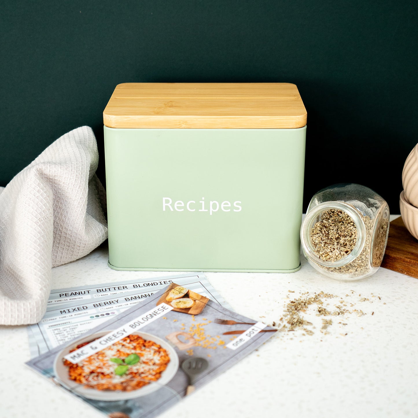 Recipe Card Tin (Dividers Included)