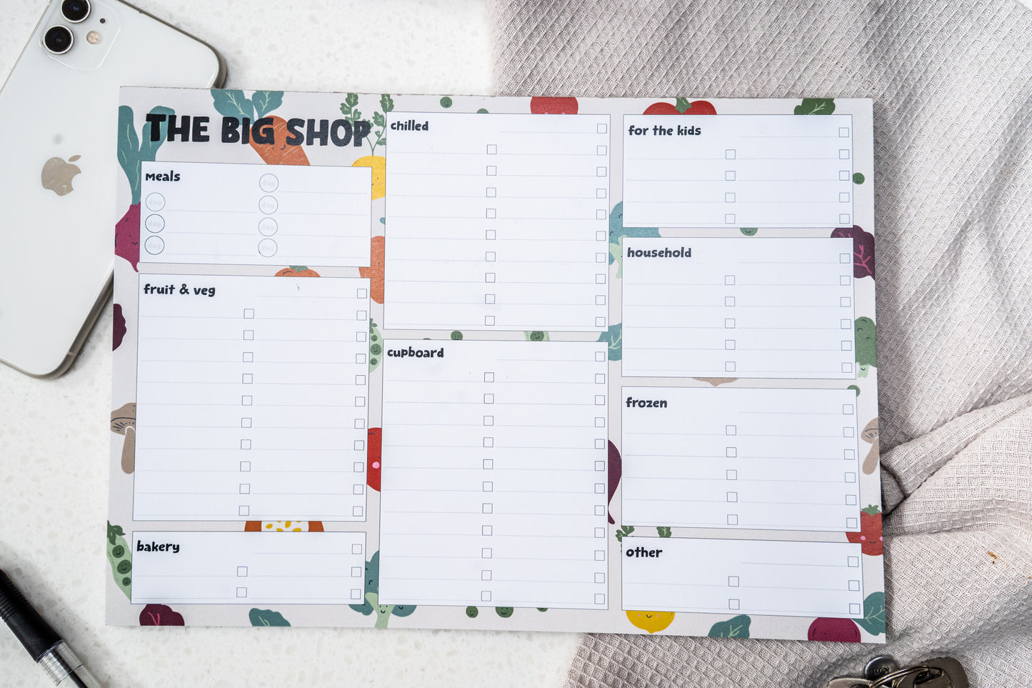 A5 'THE BIG SHOP' Shopping List