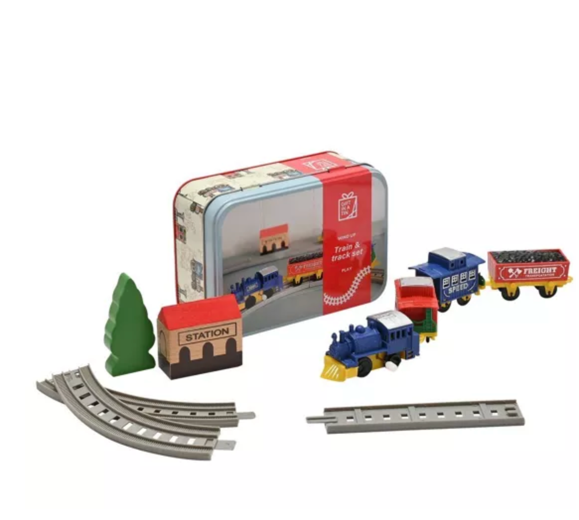 Wind up Train Set Gift in a Tin