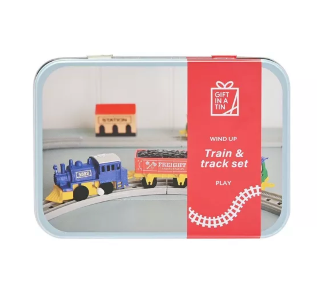 Wind up Train Set Gift in a Tin