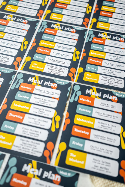 Weekly Meal Plans & Shopping Lists (Hard copies)