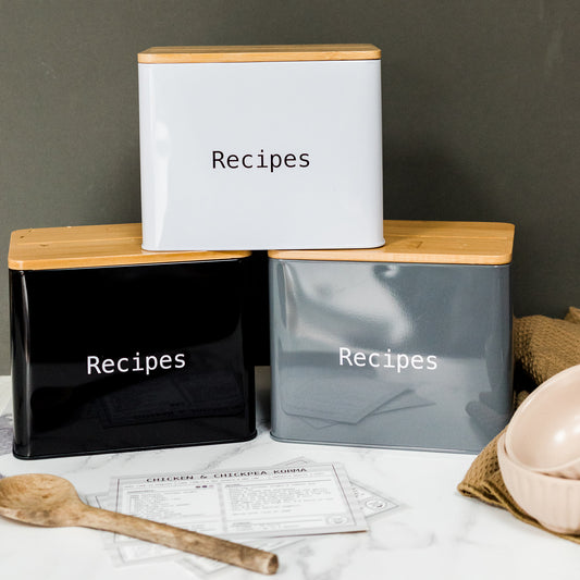 Recipe Card Tin (Dividers Included)