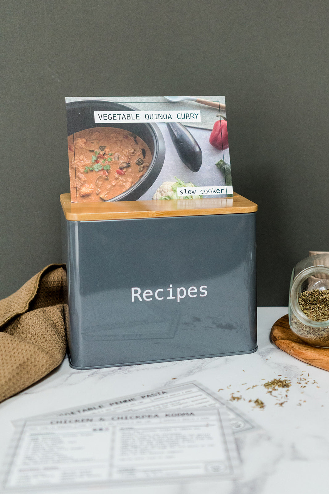 Recipe Card Tin (Dividers Included)