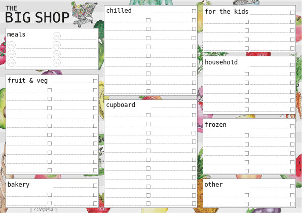 Downloadable 'BIG SHOP' Shopping List